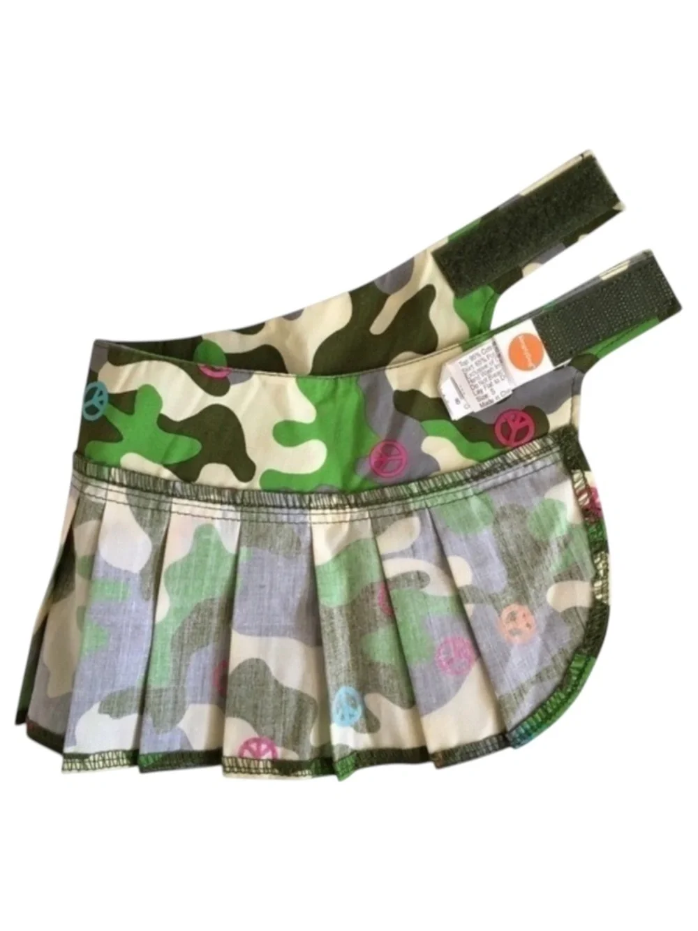 NWT SimplyDog 2pc Camo Skirt & Peace Top Dog Outfit Size S